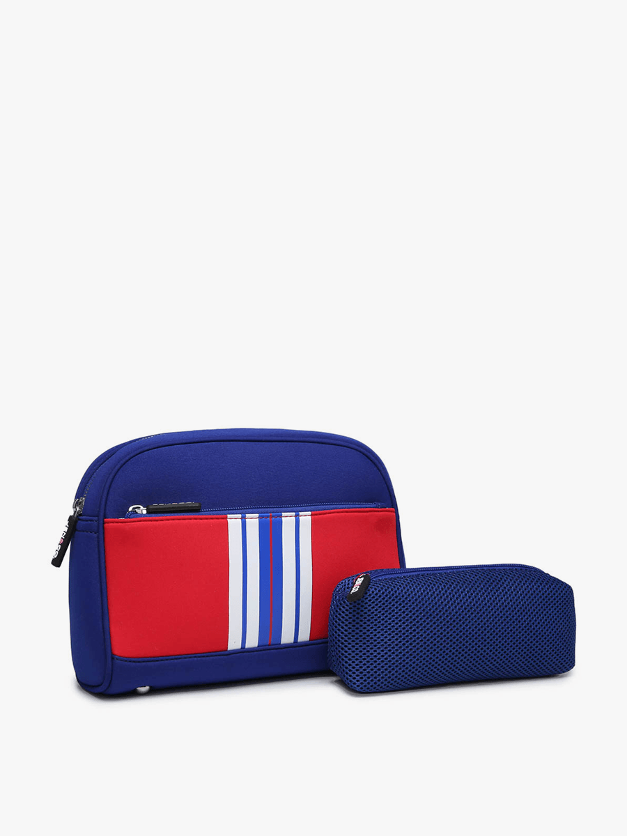 Toni Neoprene Striped Cosmetic Bag