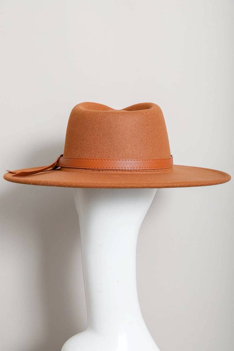 Camel Wide Brim Bolero Hat