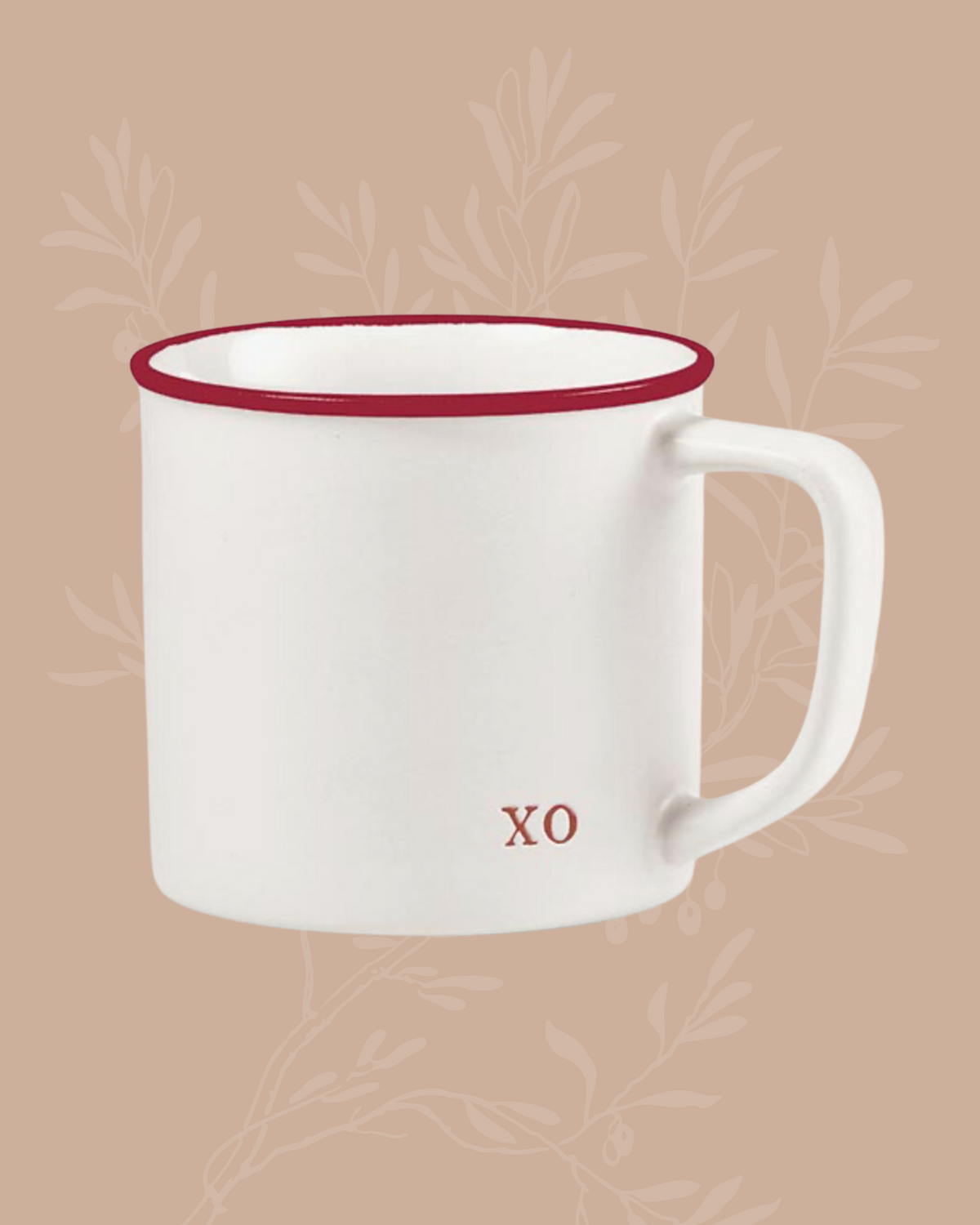 XO Red Trim Coffee Mug