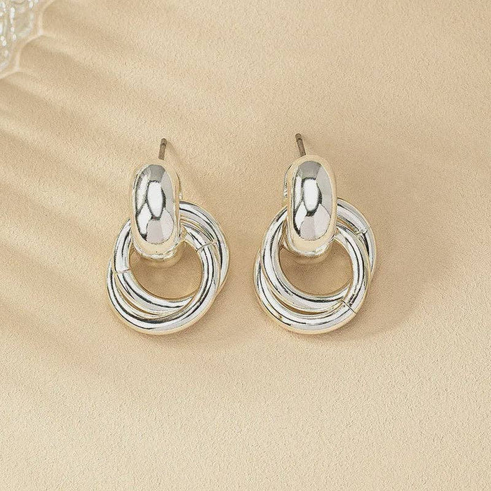 Double Hoop  Stud Earring