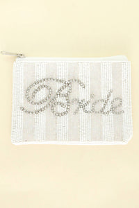 Bride Seed Beaded Rhinestone Coin Bag