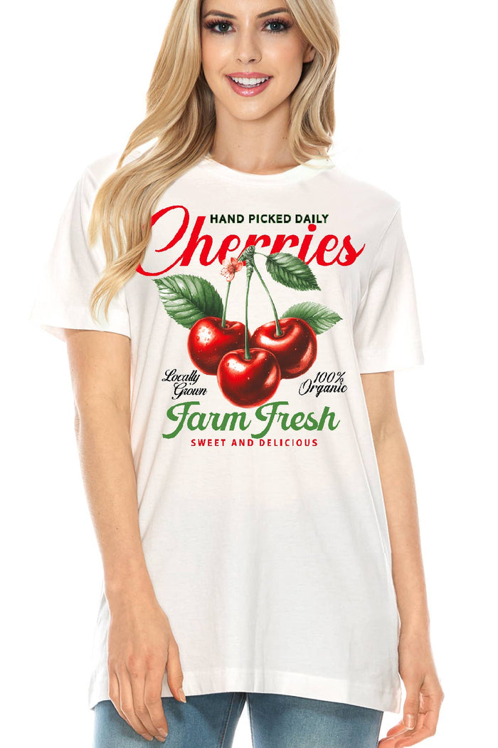 Cherries Farm Fresh Short Sleeve T Shirt