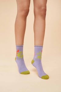 Lobster Buddies Ankle Socks - Lavender