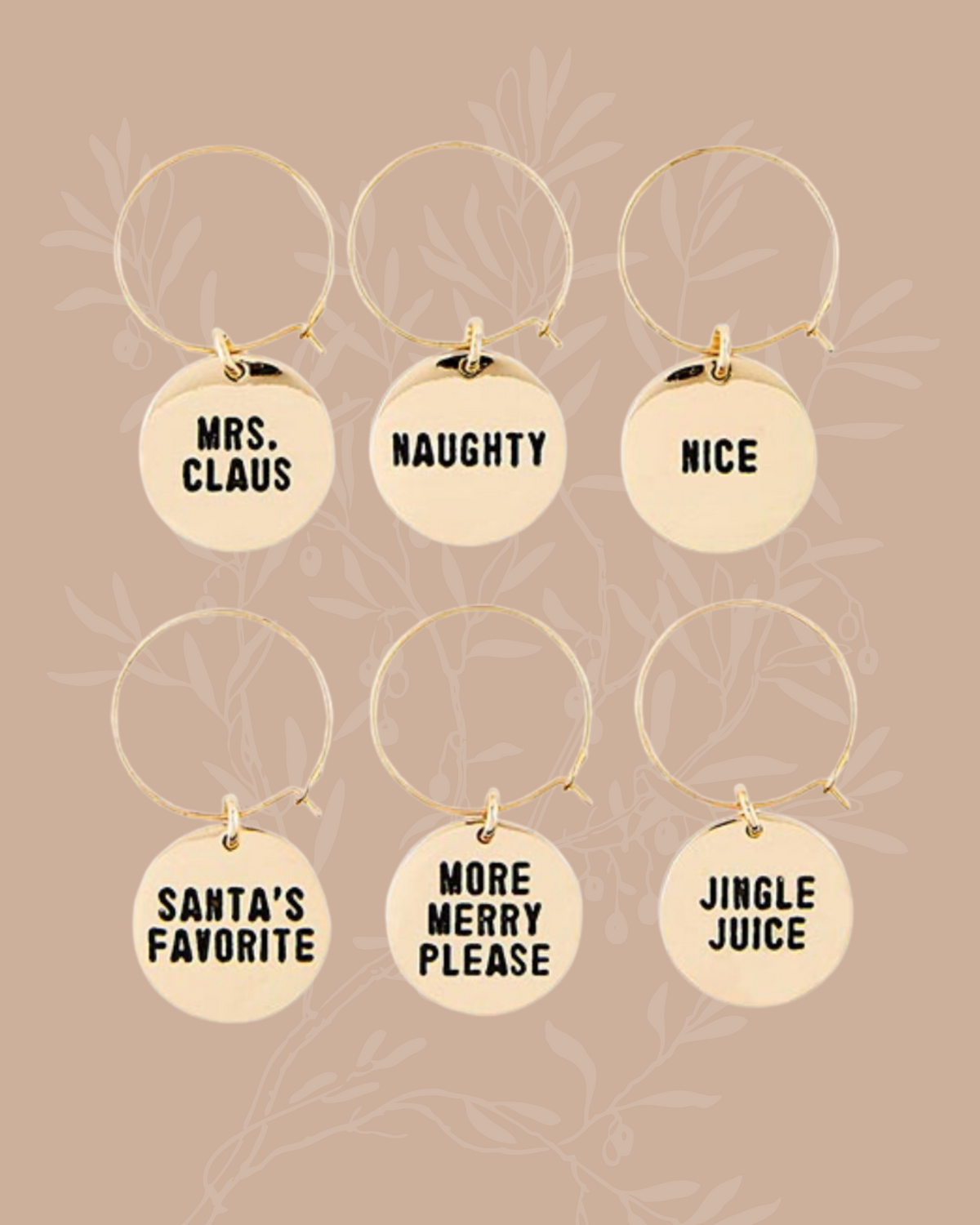 Making Spirit Bright Wine Charm Set