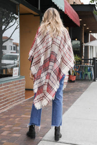 Lightweight Plaid Ruana Wrap