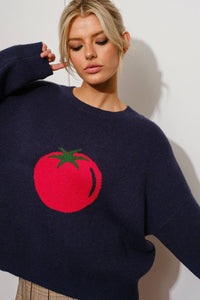 Oversized Tomato Sweater - Navy