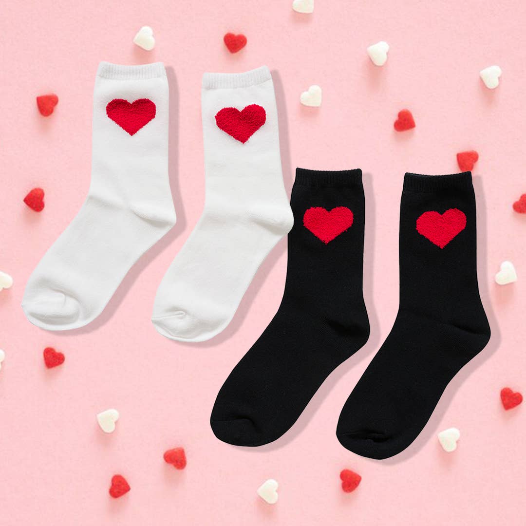 VALENTINE HEART CREW SOCKS