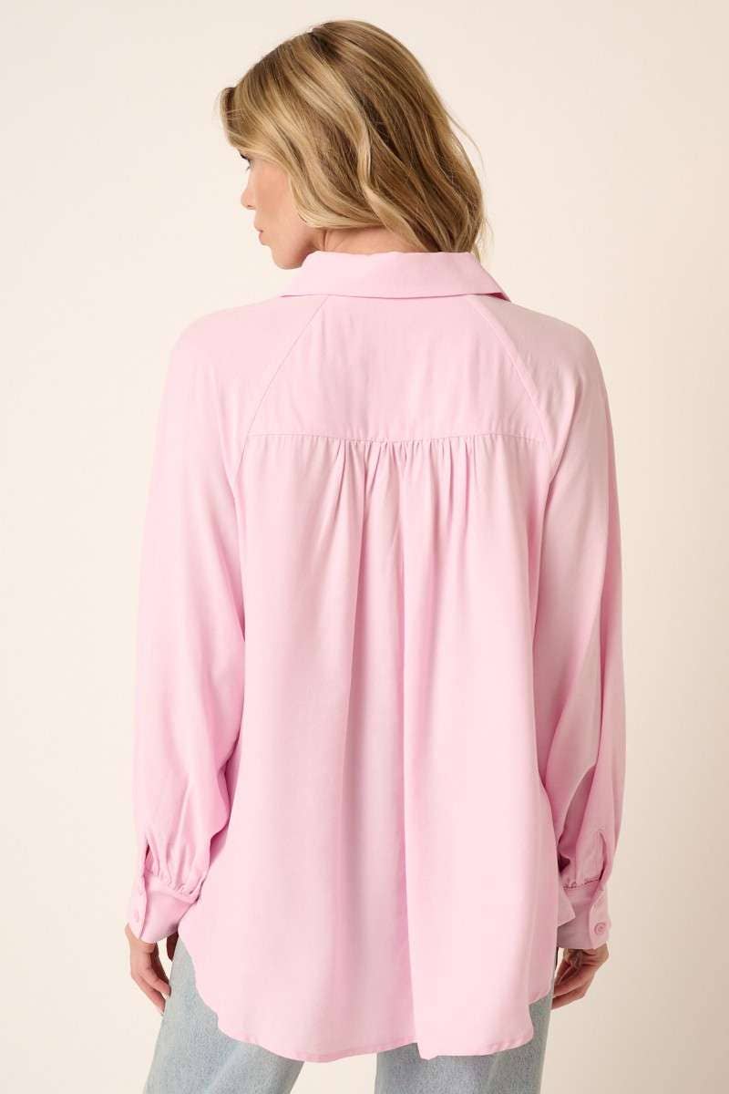 Pink Long Sleeve Button Down Shirt