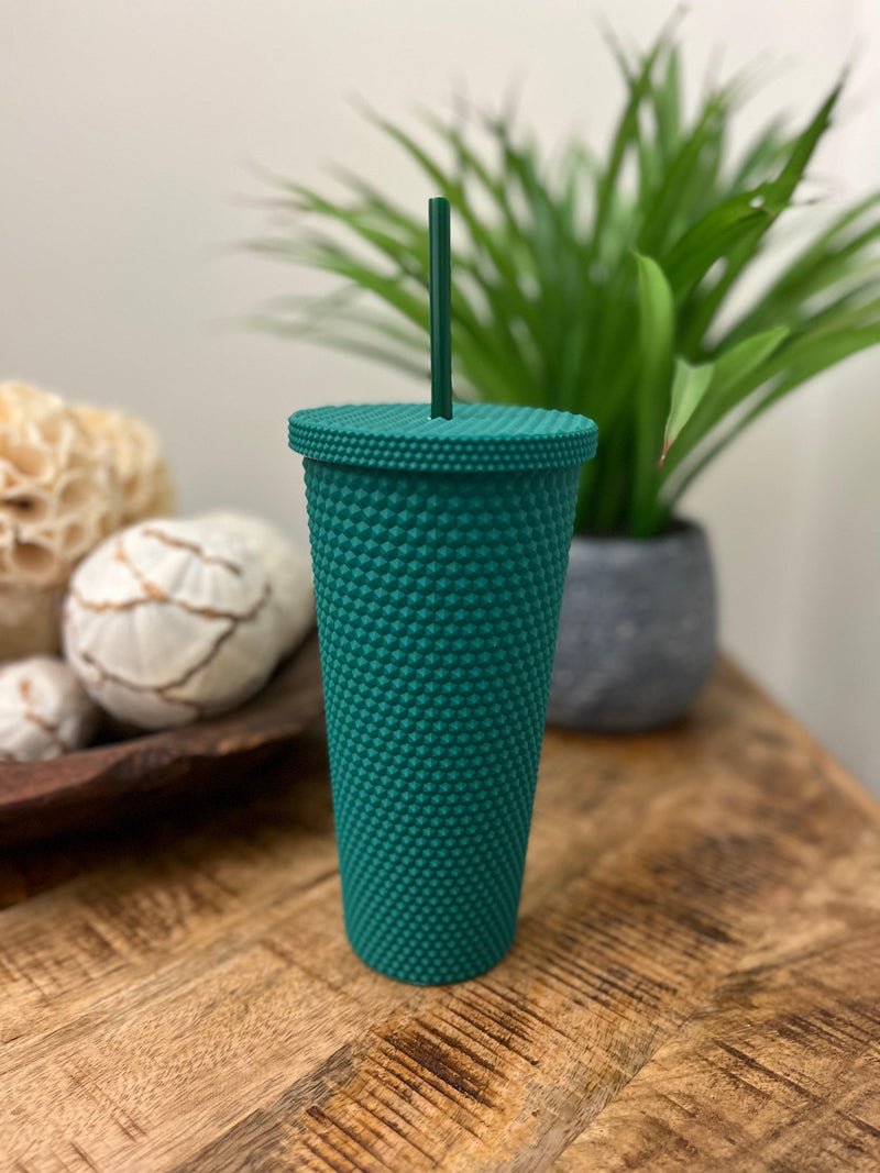 Green Studded 24 oz Tumbler