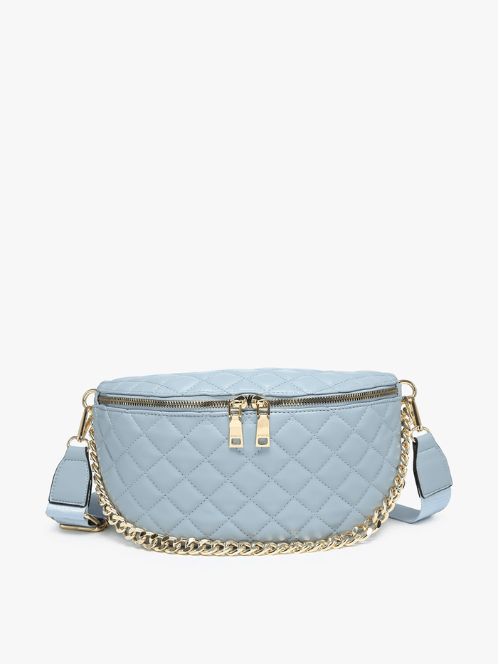 M2402 Sylvie Quilted Belt Bag w/ Chain Strap