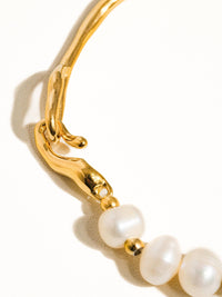 Olivia Gold Non-Tarnish Natural Pearl Gold Bracelet