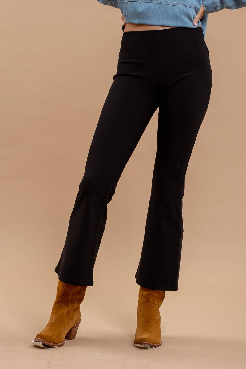 Black High Waist Flare Pants