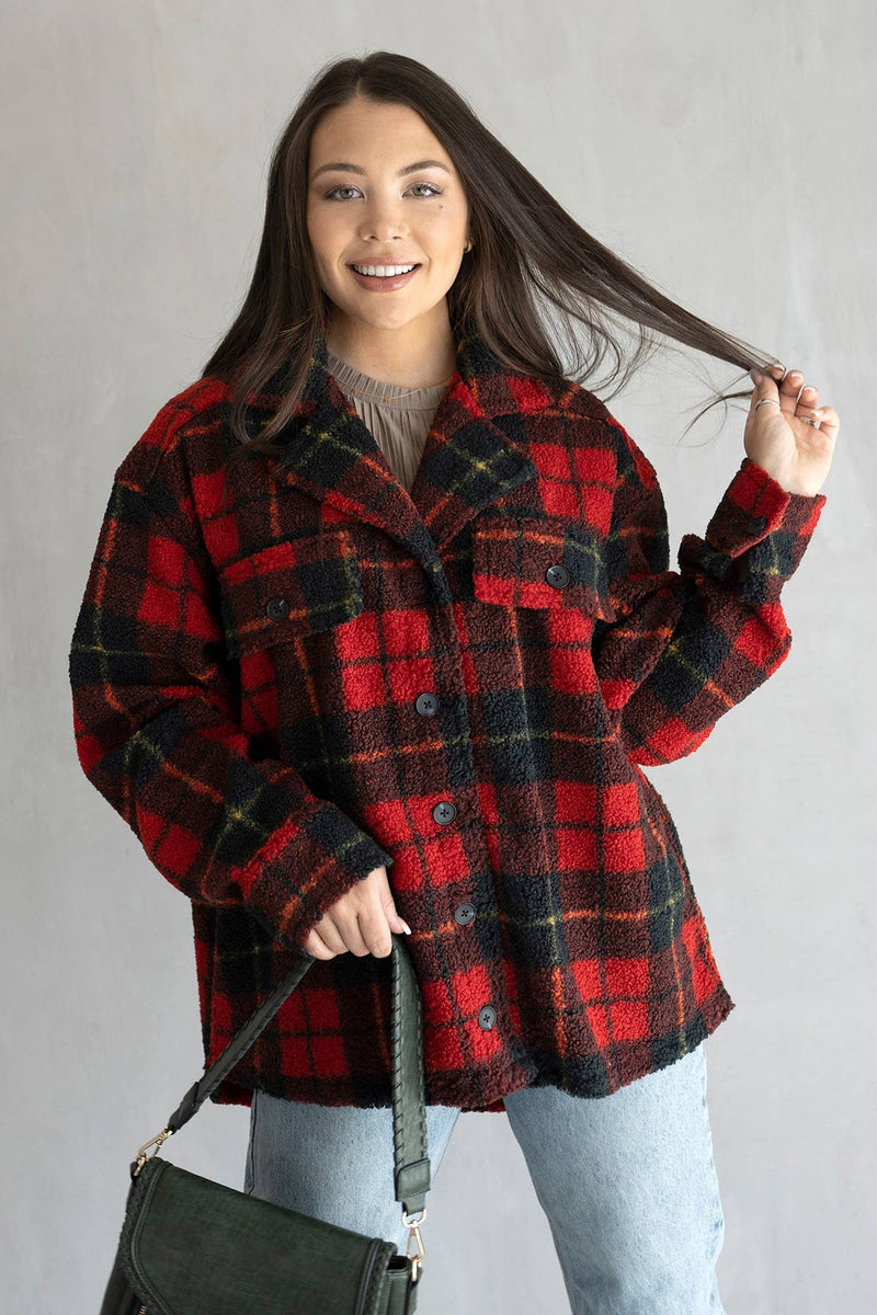 Raven Plaid Flannel Jacket