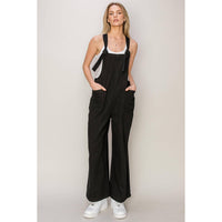 Twill Knotted Overall Jumpsuit