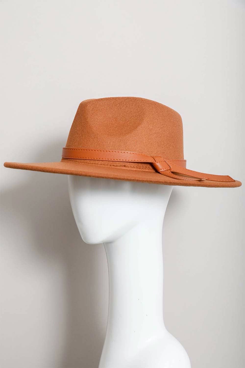 Camel Wide Brim Bolero Hat