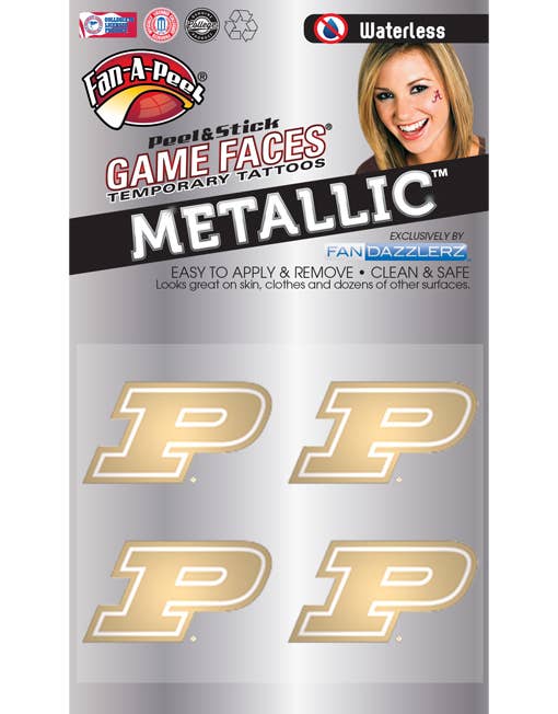 Purdue Game Faces® Temporary Tattoos