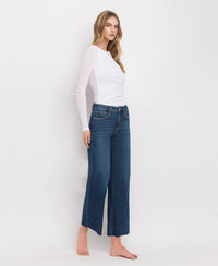 TUMMY CONTROL MID RISE WIDE LEG JEANS