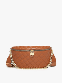 M2402 Sylvie Quilted Belt Bag w/ Chain Strap