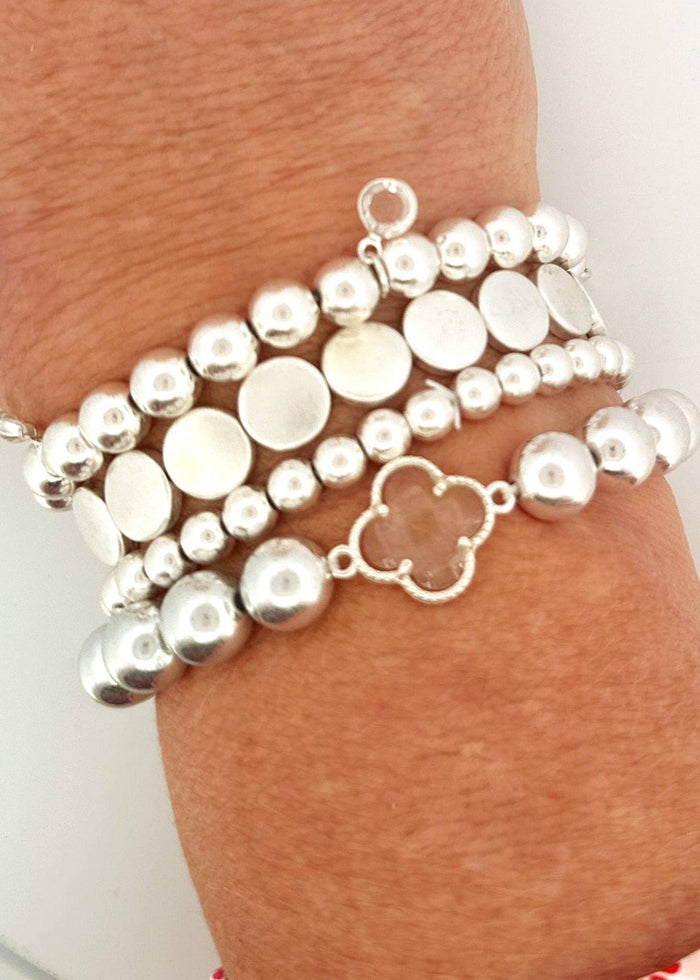 Clover/Bead/Disk Bracelet