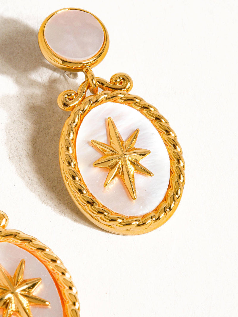 Bialati 18K Gold Vintage Star Shell Earring