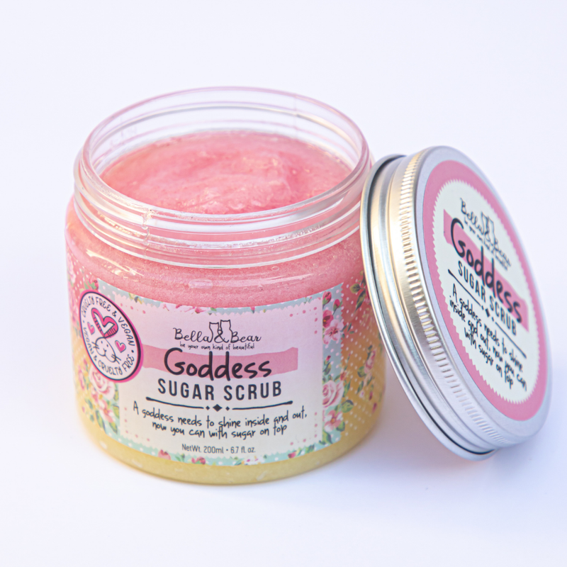 Goddess Sugar Scrub, Body Scrub, with added Soap 6.7oz