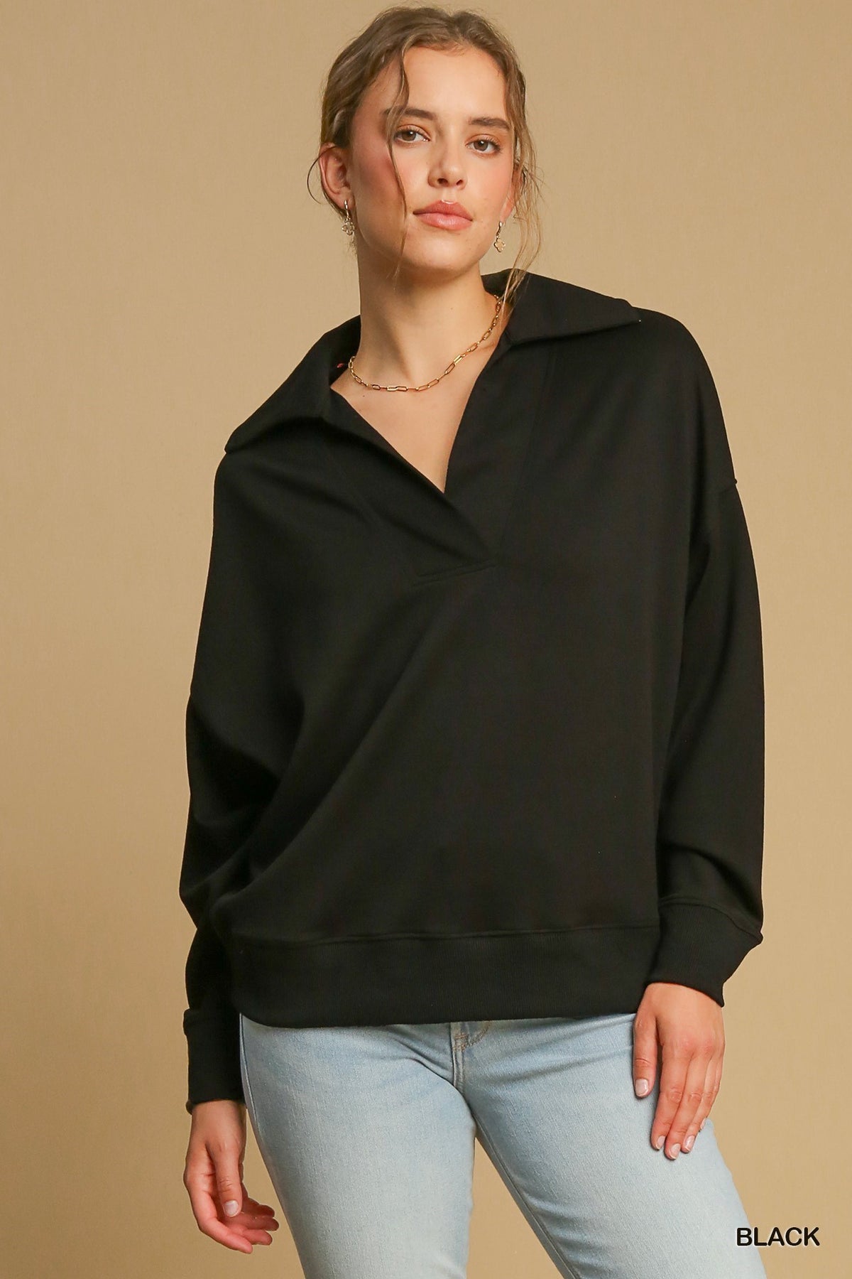 Luxeknit Buttery Soft Collared Neck Top