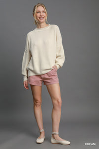 Wool Blend Oversized Pullover Sweater