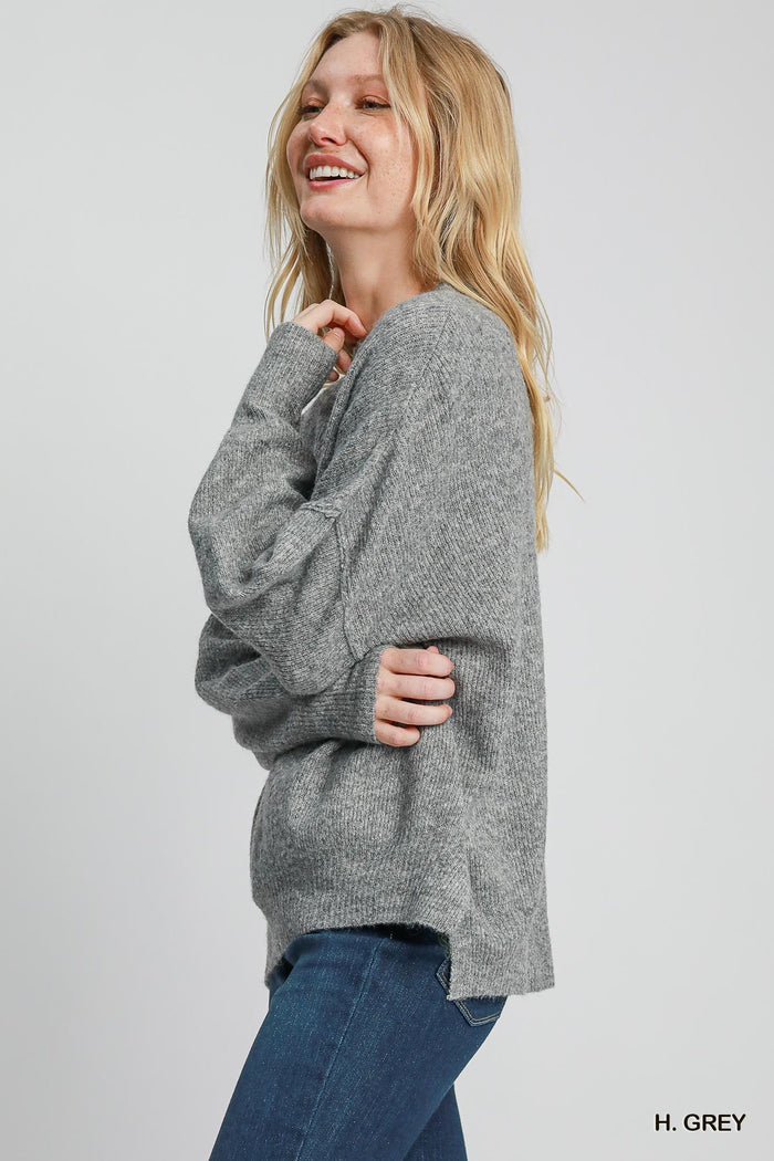 Wool Blend Oversized Pullover Sweater