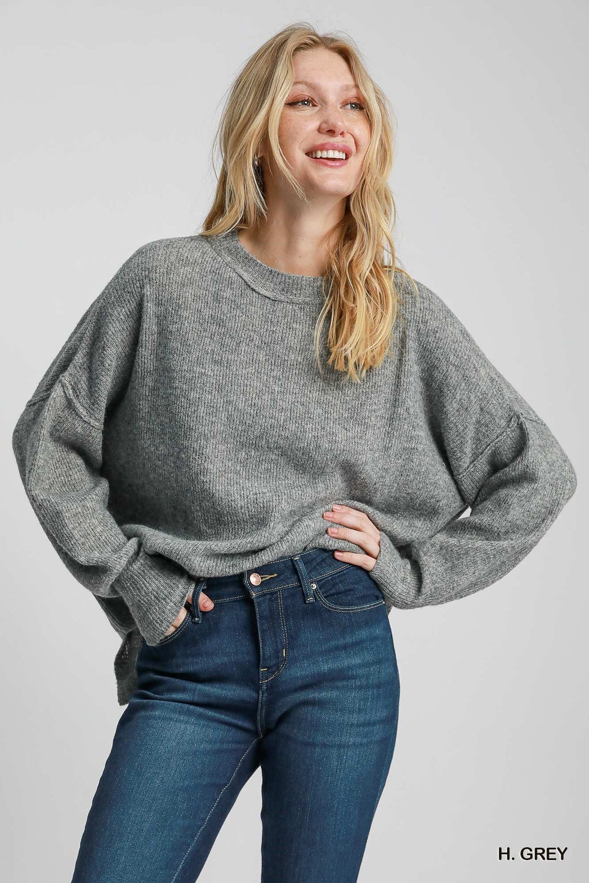 Wool Blend Oversized Pullover Sweater