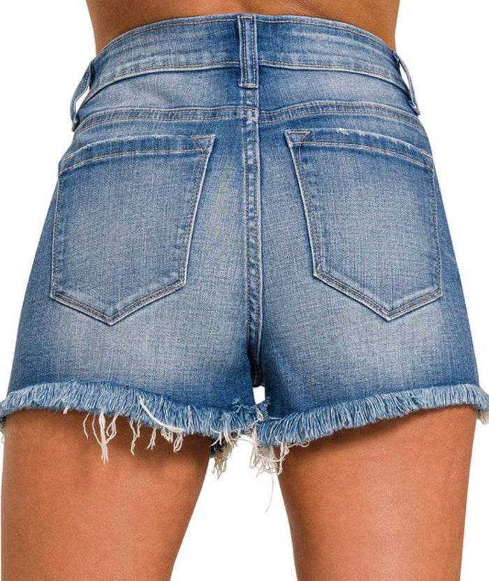 The Medium Wash Denim Shorts - Plus Size