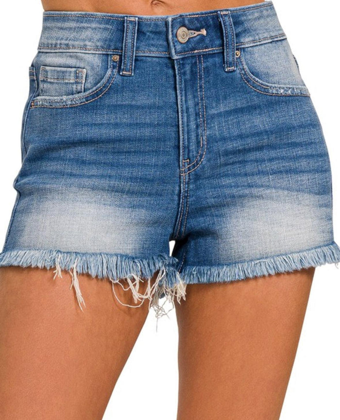 The Medium Wash Denim Shorts - Plus Size