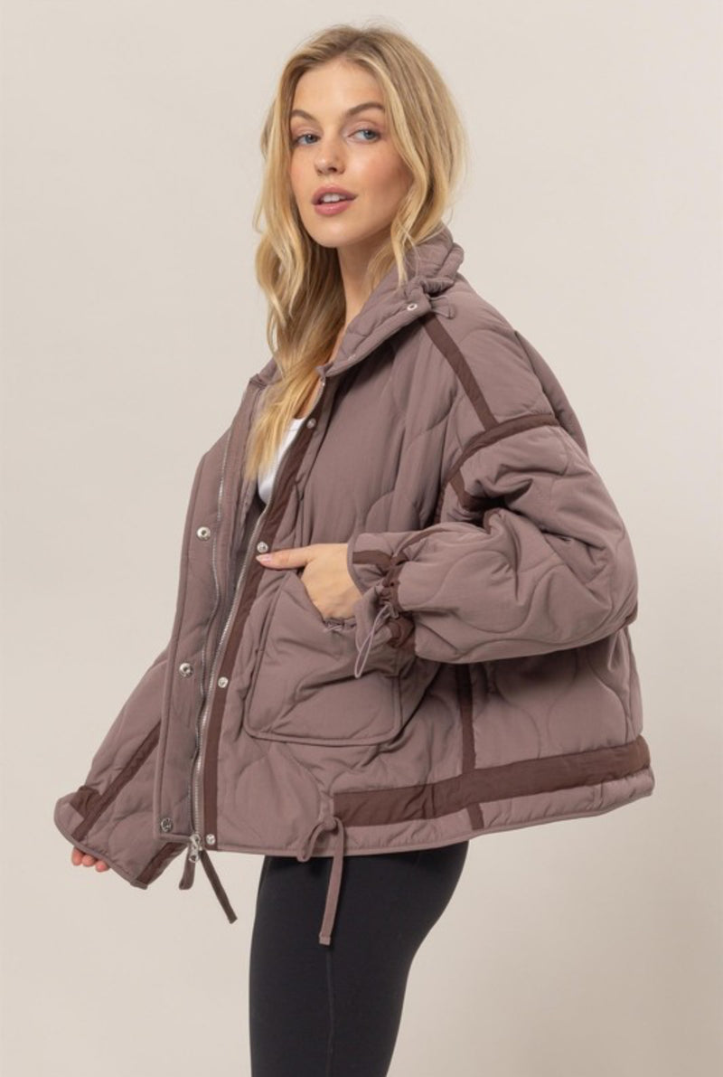 Quilted Toggle Puffer Jacket