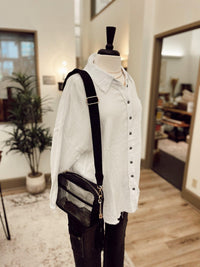 Black Trim Clear Camera Crossbody