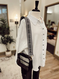 Black Trim Clear Camera Crossbody