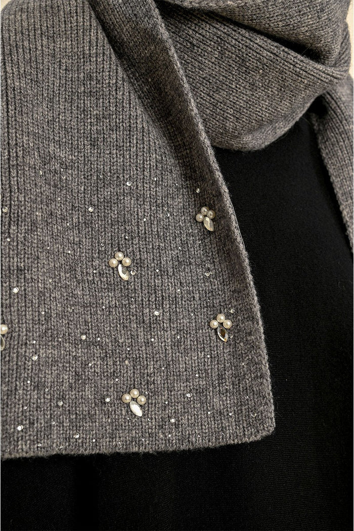 Rhinestone and Pearl Scarf