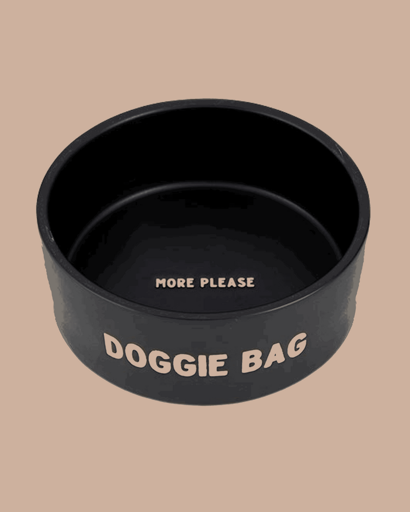 Doggie Bag Ceramic Dog Bowl