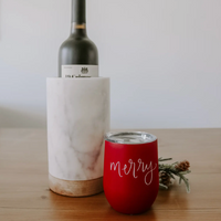 Red Merry Stemless Wine Tumbler