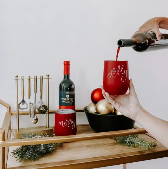 Red Jolly Stemless Wine Tumbler