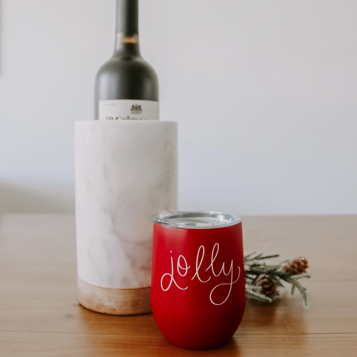 Red Jolly Stemless Wine Tumbler