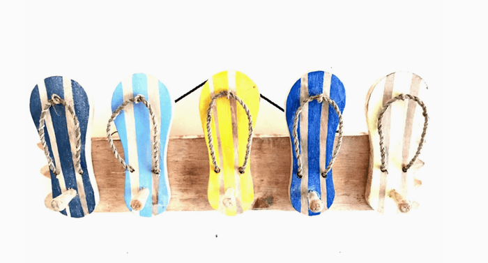 Striped Flip Flop Wall Hook