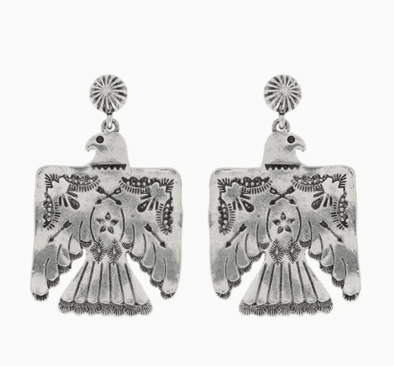 Thunderbird Western Dangle Drop Earrings