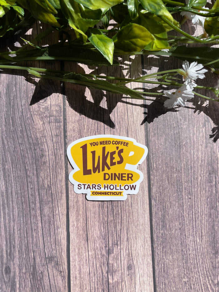 Luke's Diner: Gilmore Girls-Themed Waterproof Sticker/Magnet