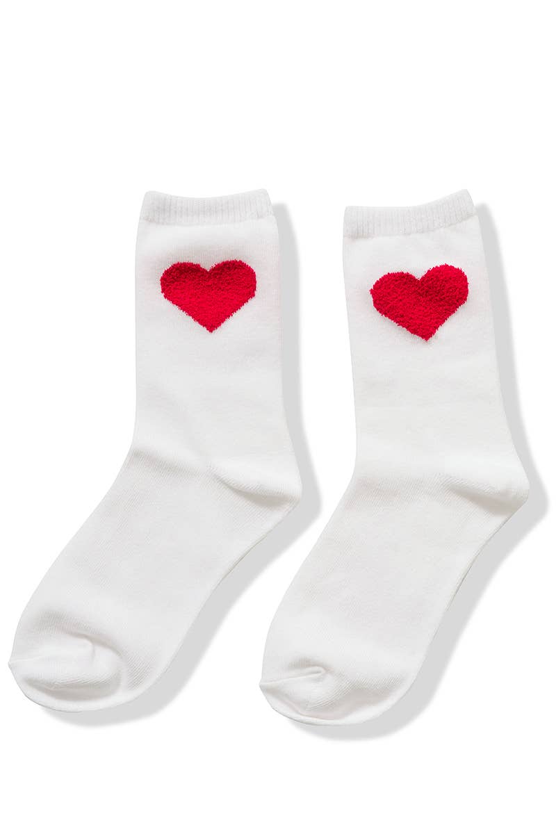 VALENTINE HEART CREW SOCKS