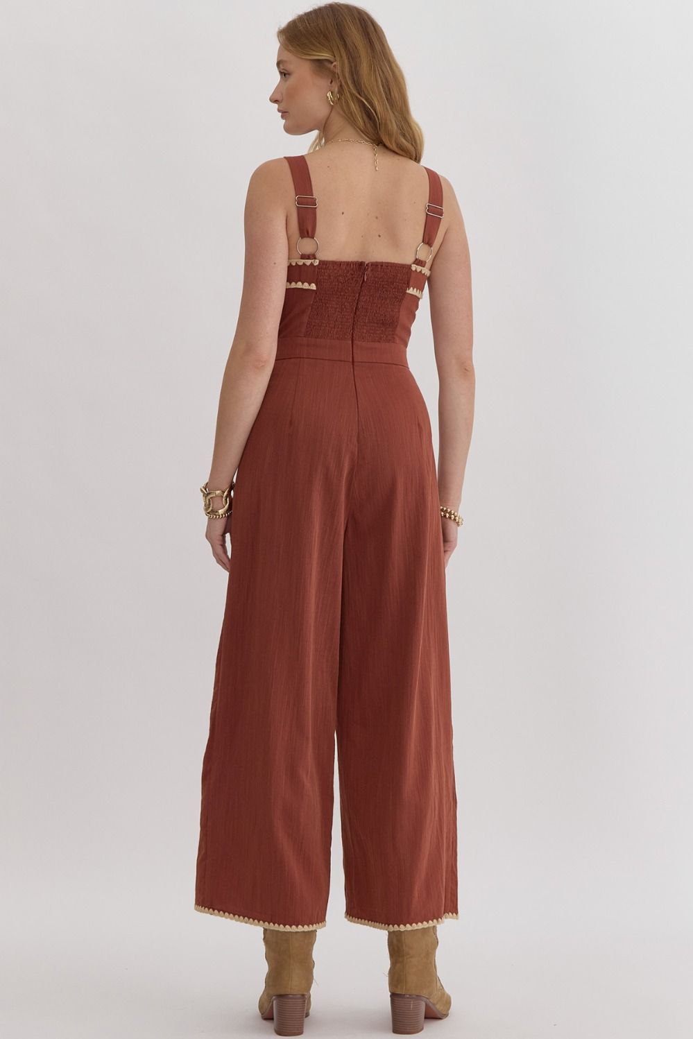 Solid Square Neck Sleeveless Jumpsuit