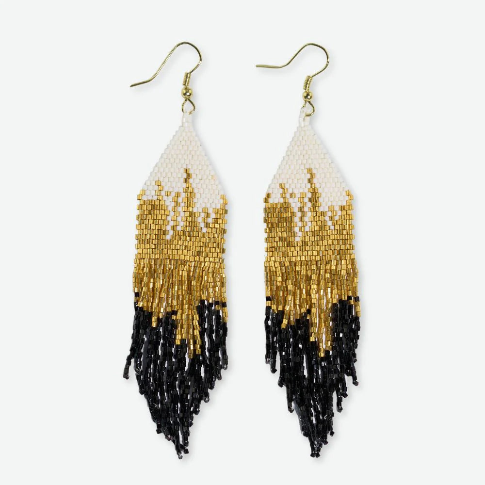 Ink + Alloy Claire Ombre Beaded Fringe Earrings