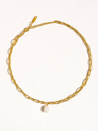 Percy 18K Gold Non-Tarnish Layered Chain Pearl Necklace