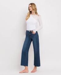 TUMMY CONTROL MID RISE WIDE LEG JEANS