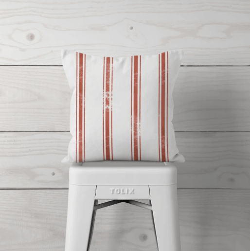 Faded Red Lines-Pillow Cover