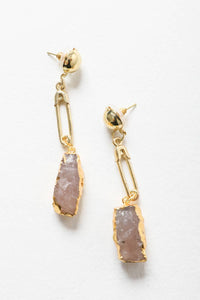 Gemstone Pin Drop Fashion Earrings