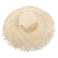 Fallon Natural Straw Hat w/ Cutout Design